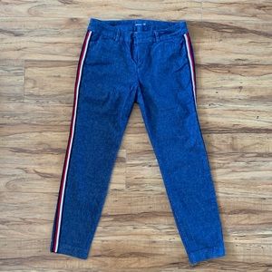 Old Navy Pixie Ankle Pant Blue with Stripe
